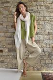 Elsie Pure Cotton Cap Sleeve Blouse Olive